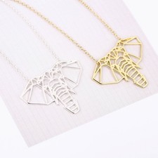 Hollow elephant head necklace