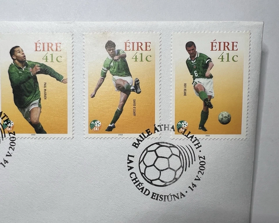 爱尔兰 2002 年爱尔兰足球/足球英雄首日封面 EIRE 信封 FDC — 第 3/3 张图片