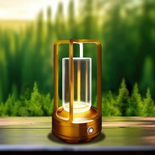 Portable Metal Table Lamp 4000 mAh Rechargeable Outdoor Table Lamp Cordless