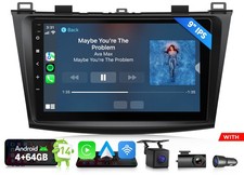 Android 14 4 64 9" Car Stereo Wireless CarPlay DSP For Mazda 3 2010-13 Blurtooth