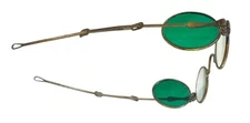 Antique 19th c. Brass Double Lens Sunglasses/RailRoad/Protective Spectacles