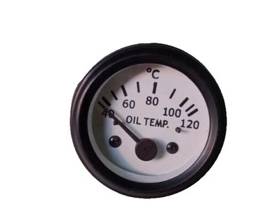 Öltemperaturanzeige 120 Celcius weiß schwarz Blende 52mm 2''