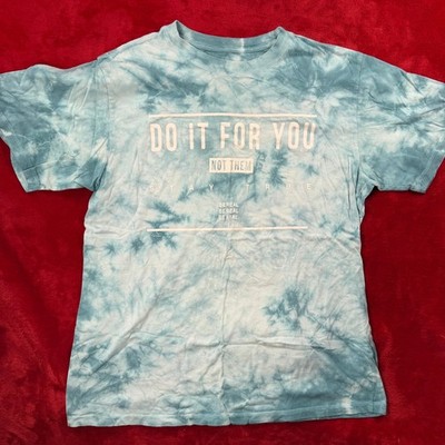 Do It For You Not Them Identity Five T-Shirt Men's Blue White Tie-Dye L