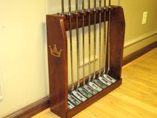 Hand Made Solid Wood Display Rack Case for 9 Scotty Cameron Putters Golf Clubs
