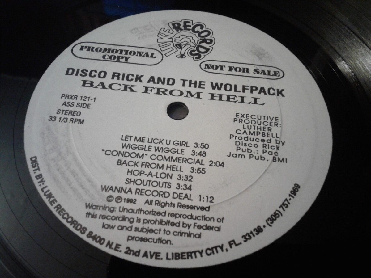 洋楽 Disco Rick and the Wolf Pack Back Disco Rick and The Wolf Pack: Back From Hell: Cassette