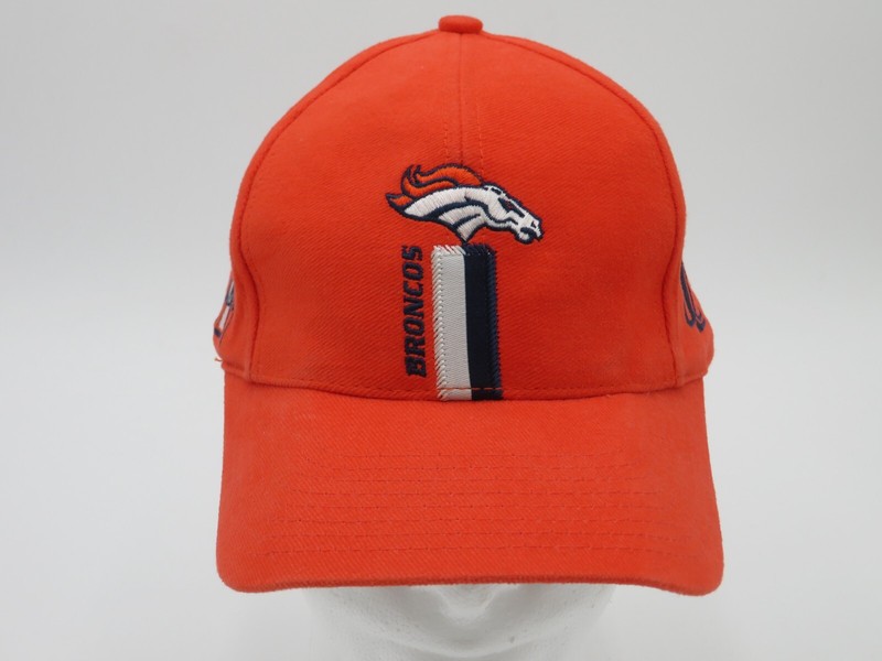 Vintage 90s Logo Athletic Denver Broncos NFL Football Strap Back Cap Hat