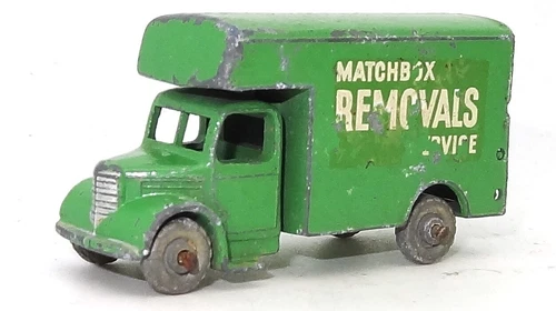 LESNEY MATCHBOX NO. 17 - BEDFORD REMOVALS VAN - 1955