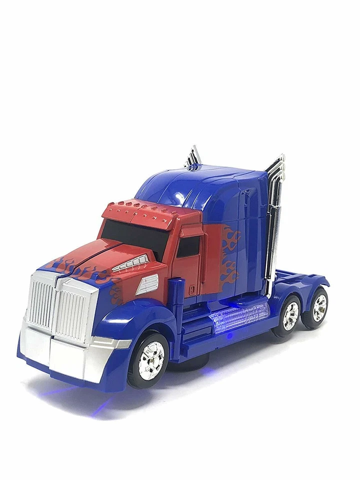 9" Transforming Robot Truck- 2 in 1 Lights Sound- Bump n Go Action Kids Toys - Image 4 of 4