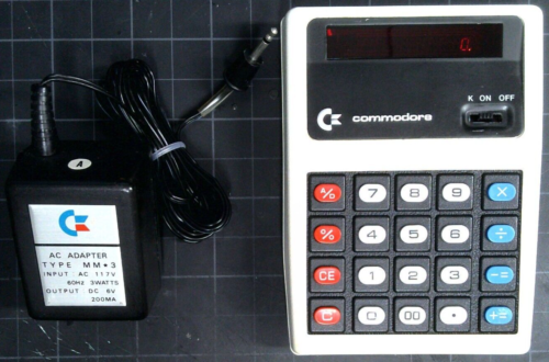 RARE Vintage Commodore Minuteman 3P Calculator w/ Adapter Rebuilt Battery Pack