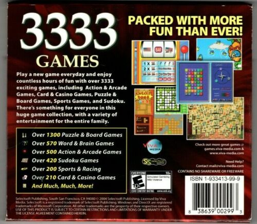 3333 Games (PC, 2004, Selectsoft) - Picture 2 of 2
