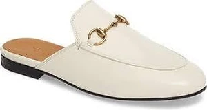 SUPERBES mocassins Gucci « Princetown » en cuir blanc Horsebit taille 36.