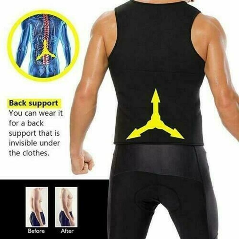 Gilet Sauna Uomo Dimagrante - Maglietta Termica Per Sudorazione, Fitness E Controllo Addome - Foto 4