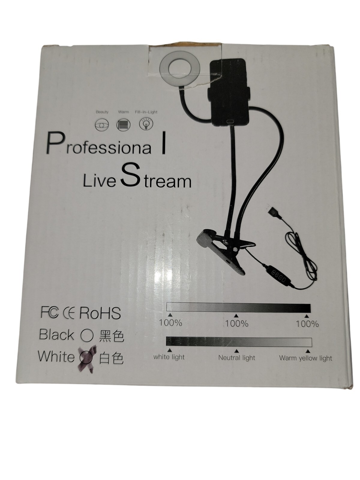 Selfie Ring Light with Cell Phone Holder Clip Stand for Live Stream and Makeup-image