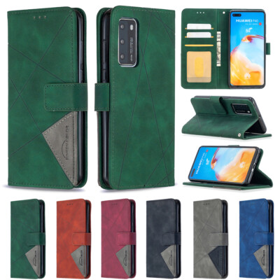 Flip Leather Wallet Case Cover For Huawei P40 Mate 60 Pro Honor
