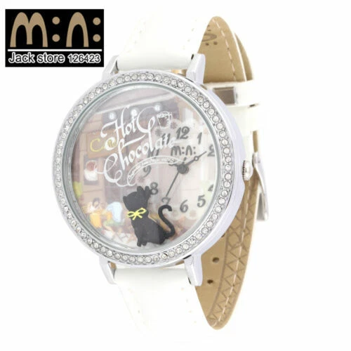 M & M Leather Band Wristwatches