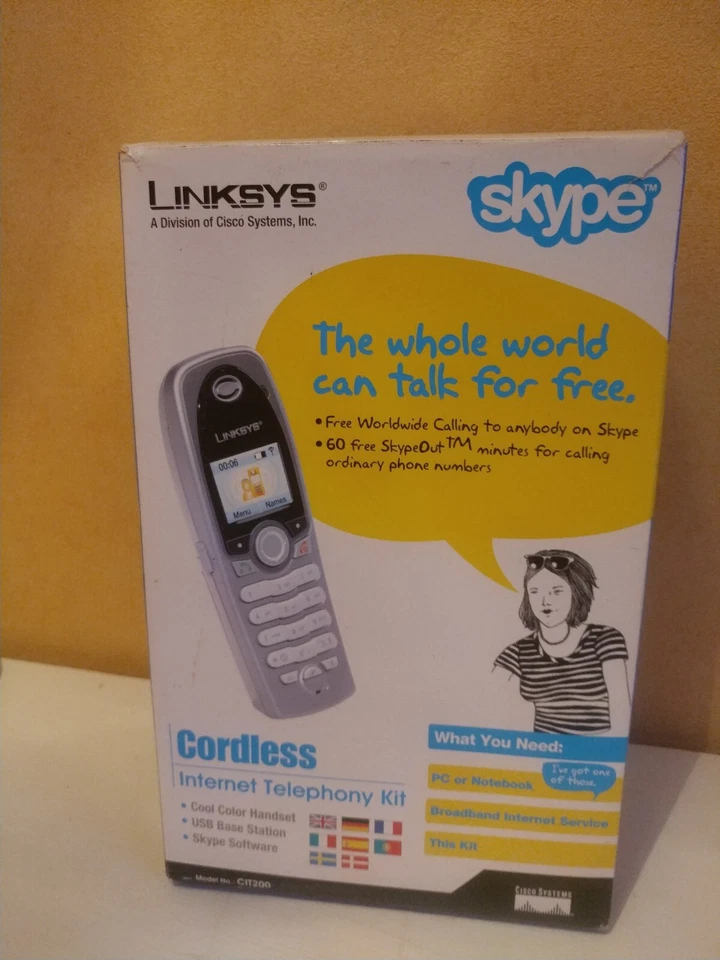 Linksys CIT200 Skype Cordless Internet Telephony Kit - Image 3 of 4
