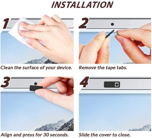 3 PC WebCam Cover Slide Camera Privacy Protezione Sicurezza Per Telefono Tavolo Computer Portatile - Foto 7 di 8