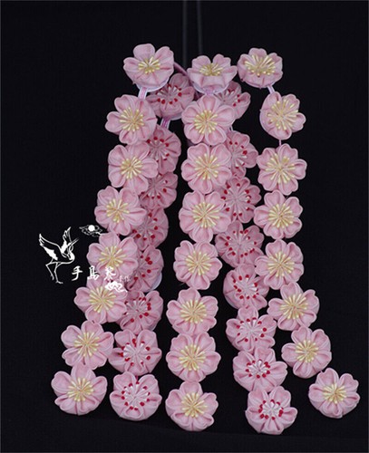 Japanese Kanzashi Cherry Tassel Hairpin Hair Stick Women Kimono Hair Accessories - Picture 2 of 9