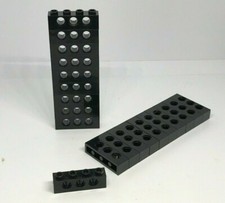 LEGO Technic: 20x brick 1 x 4 hole - ref 3701 black - set 8880 8480 8860 8479