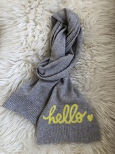 New Jcrew Crewcuts GIRLS' CHAT SCARF Grey Hello Wrap Cashmere Blend 08295