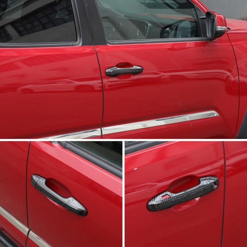 Cubierta adicional de manija de puerta de fibra de carbono ABS para Toyota Tacoma 2015-2023 4 piezas - Imagen 4 de 21