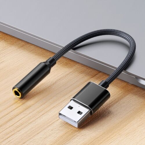 Adapter Headphone Conversion Cord Audio Cable USB To 3.5mm Adapter Cable - 第 1/14 張圖片