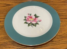 Homer Laughlin Century Service Corp Empire Green Floral 10” Dinner Plate