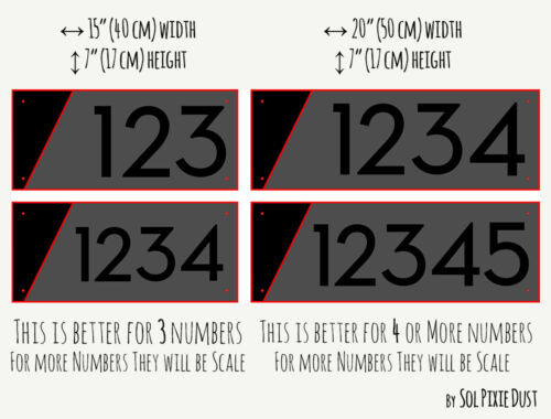 Modern House Numbers, Concrete and Acrylic Edge - Sign Plaque All Colors & Size - Picture 5 of 18