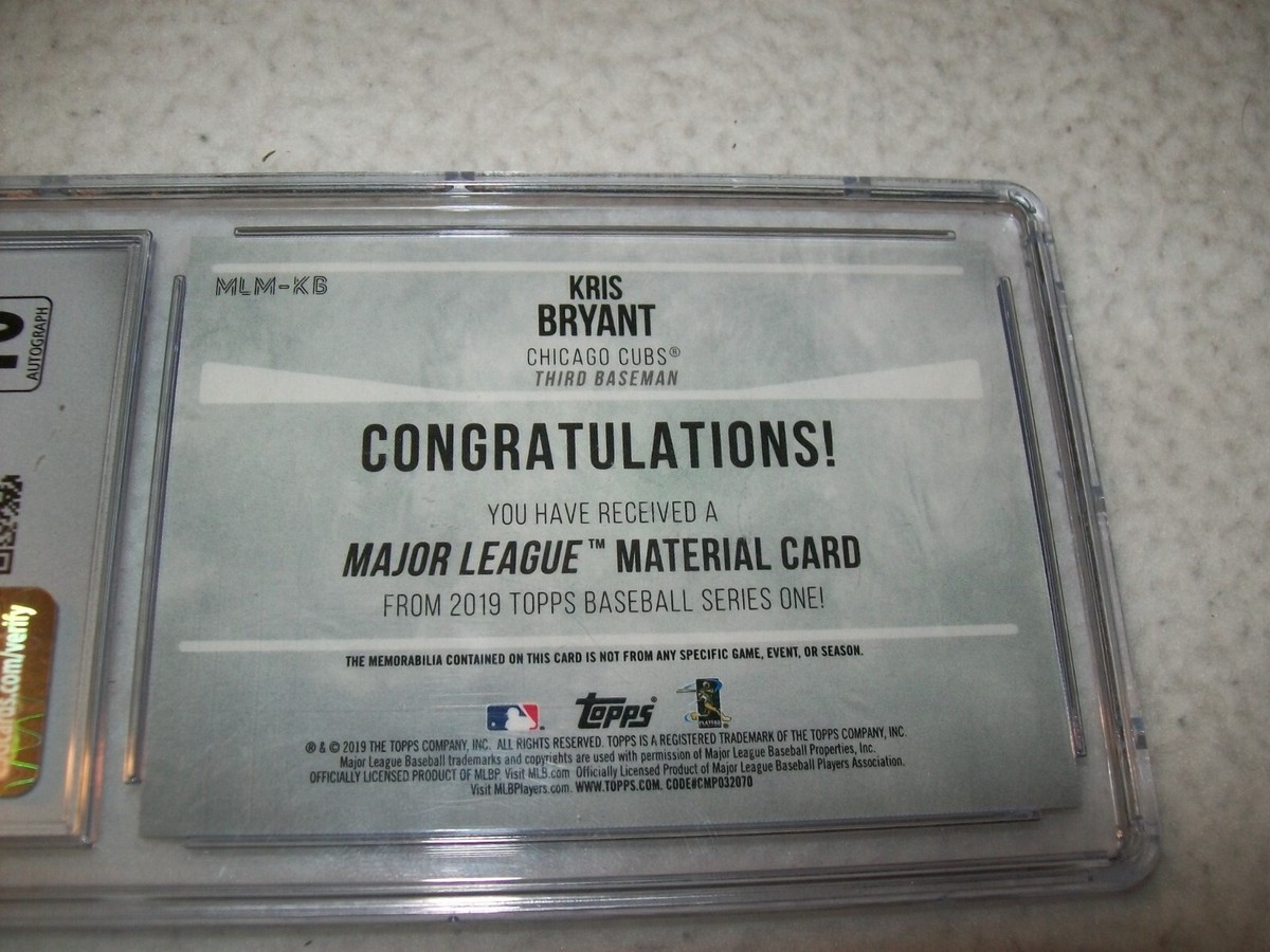 1of1 toppsarchivessignature2022クリスブライアント 2022 TOPPS ARCHIVES 2019 KRIS BRYANT JERSEY AUTO SIGNED #D1/1