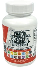 Fisetin 2500mg Quercetin 1000mg Resveratrol 1000mg Spermidine Wheat Germ