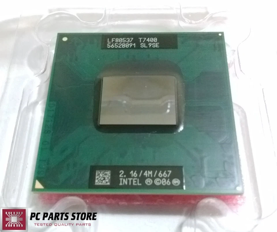 Intel Core 2 Duo T7400 2.16GHz 4MB 667MHz Processor CPU SL9SE LF80537 Socket M - Image 2 of 4