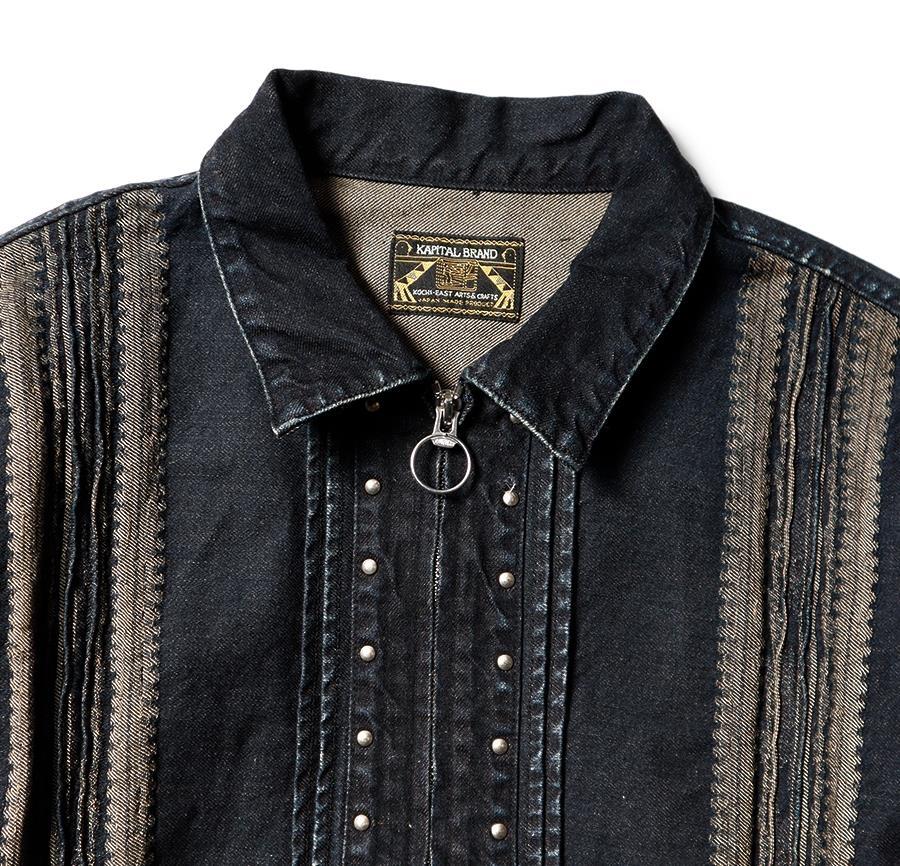 Kapital 12oz Yagasuri Jacquard Denim Chimayo Drizzler JKT XXL | eBay