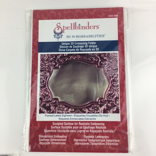 4 Spellbinders M-Bossabilities EL-005 006 003 005 Swirls Daisies Labels Splendid - Picture 4 of 9