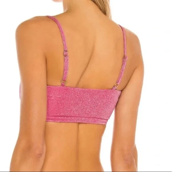 LSpace 284570 женщин блеск на отлива Brittany верхний жевательная резинка розовый MD (36B-C) - Изображение 2 из 2