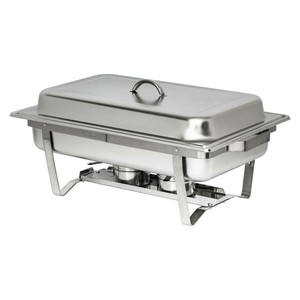 2pc 4 2 Quart Stainless Steel Rectangular Chafing Dish Full Size