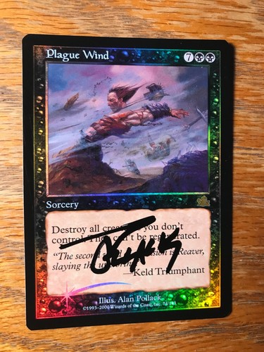 Magic the Gathering MTG foil Plague Wind Prophecy signed by Artist NM - 第 2/3 張圖片