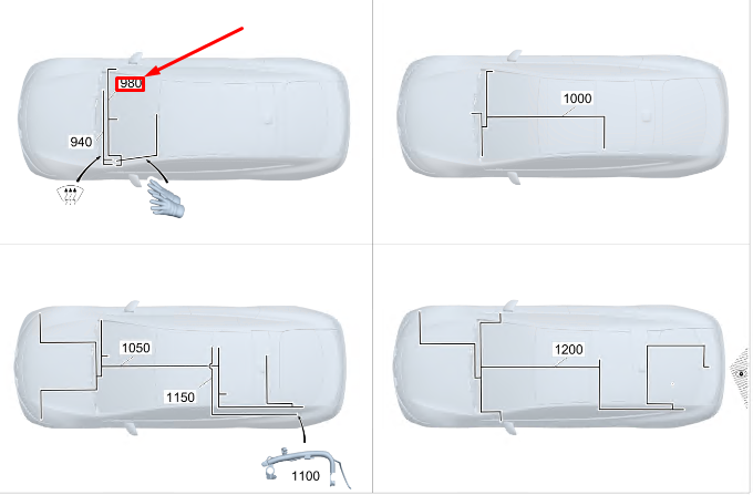 Neu MERCEDES-BENZ EQS V297 Gestenkamera-Kabelbaum A2975403419 Original
