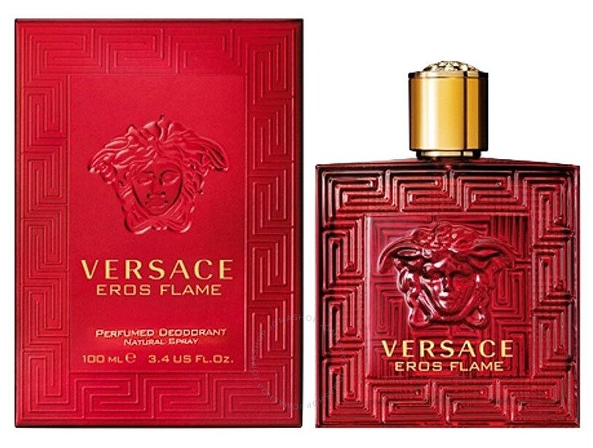 VERSACE EROS FLAME DEODORANT SPRAY (GLASS BOTTLE) 3.4 oz / 100 ml