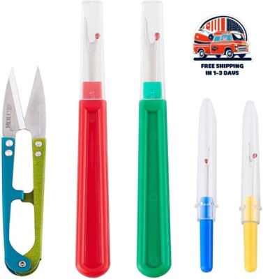 5 Pieces Colorful Seam Ripper Assortment Thread Remover Kit 2 Big and 2 Small US