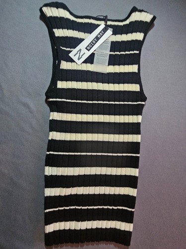 Noisy May (M) Tank Top Striped Ribbed Stretch Sleeveless - Picture 4 of 4