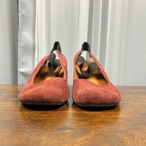 Gentle Souls Ridge It Wedge Slingback Suede Leather Elastic Sandals Women's 9.5 - Picture 3 of 14