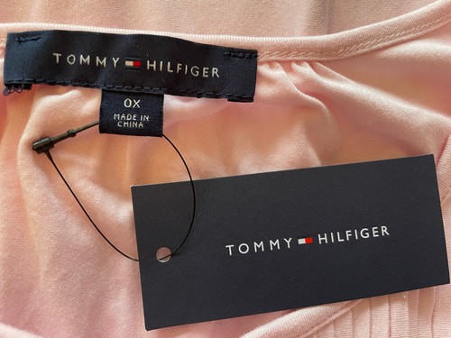 NWT Tommy Hilfiger Plus Top Women OX 14W Pullover Pink Viscose S/S Stretch - Picture 2 of 5
