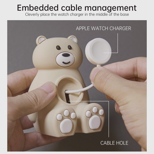 For Apple Watch Series 8 7 6 5 SE 4 3 2 1 Night Stand Charging Dock Station Base - Picture 5 of 18