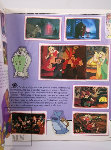 1992 Disney's Beauty and the Beast Complete Spanish Sticker Album - Panini - Foto 5 di 7