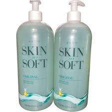 2x NEW Avon Skin So Soft Original Shower Gel Bonus Size 33.8 oz w/ Pump