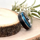 8mm Three Tone Tungsten Engraving Ring Brushed Polished Edges Band for Christmas — photo 4