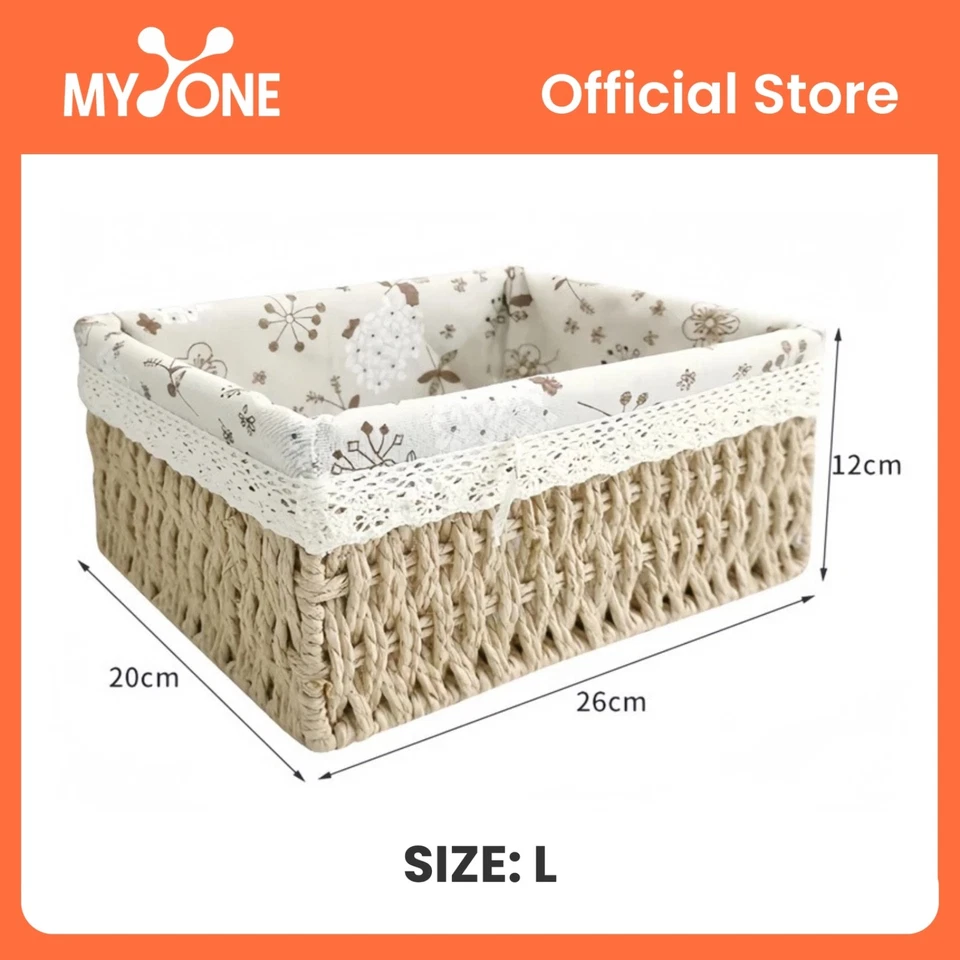 HANDMADE RATTAN BASKET ORIGINAL SET 3 UNIT - Image 3 of 4