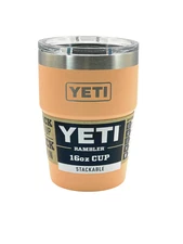 YETI Rambler 16 oz Stackable Cup Lowcountry Peach Retired Limited Edition Color