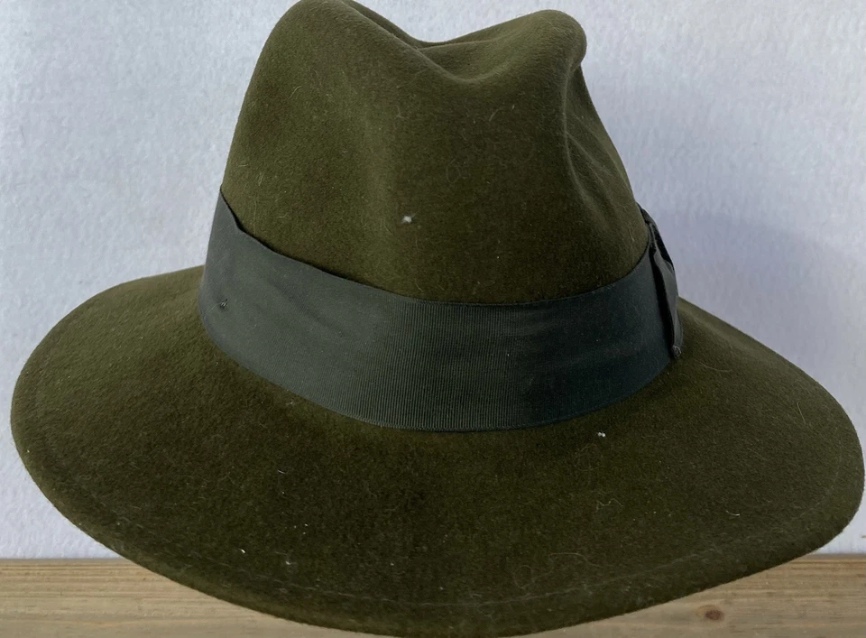 De Colección Orvis Lana Lite Fieltro Embalable Fedora Sombrero Verde Mediano Para Hombres Foto 3 de 4