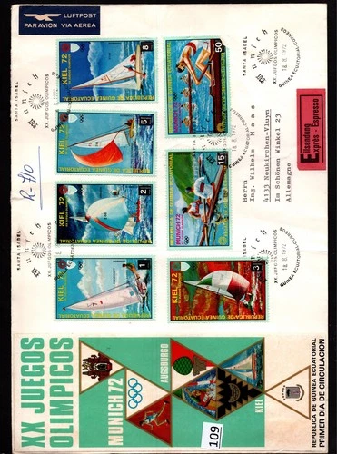 + GUINEA - FDC - SPORTS - OLYMPICS - SHIPS - GERMANY 1972